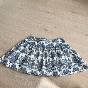 Nicholas Blue and White floral skirt